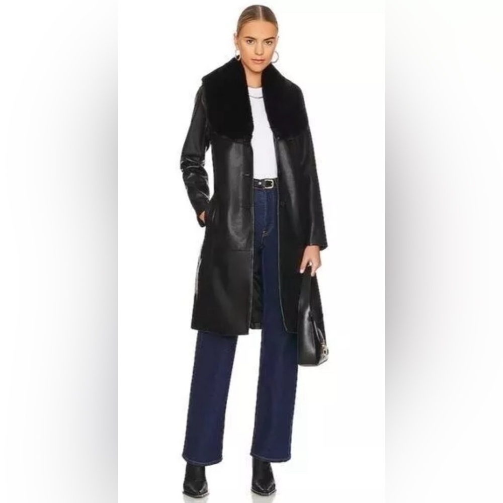 🌟 Chic Vegan Leather Trench Coat by BLANKNYC 🌟 - Picture 7 of 8